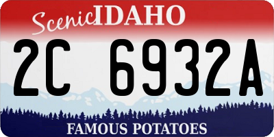 ID license plate 2C6932A