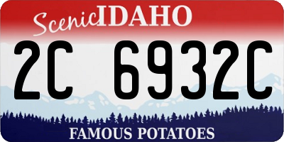 ID license plate 2C6932C