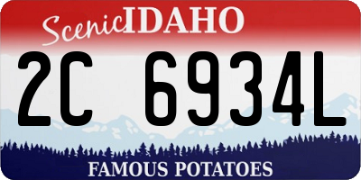 ID license plate 2C6934L