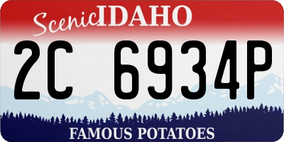 ID license plate 2C6934P