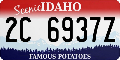 ID license plate 2C6937Z