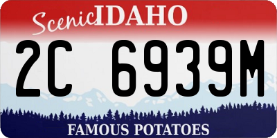 ID license plate 2C6939M
