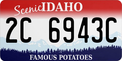 ID license plate 2C6943C