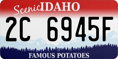 ID license plate 2C6945F