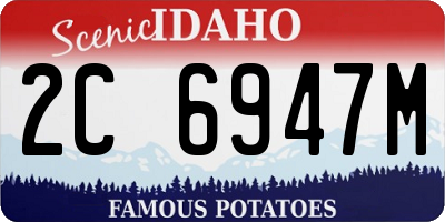 ID license plate 2C6947M