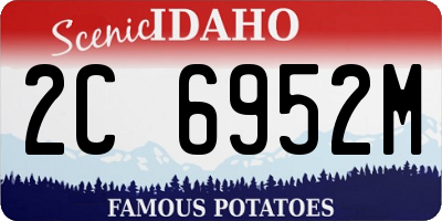 ID license plate 2C6952M