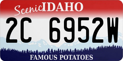 ID license plate 2C6952W