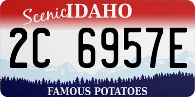 ID license plate 2C6957E