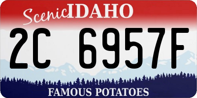 ID license plate 2C6957F