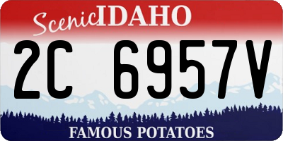 ID license plate 2C6957V