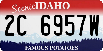ID license plate 2C6957W