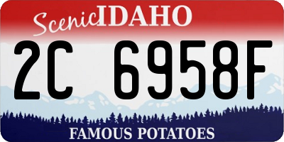 ID license plate 2C6958F