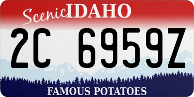 ID license plate 2C6959Z
