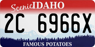 ID license plate 2C6966X
