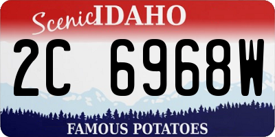ID license plate 2C6968W
