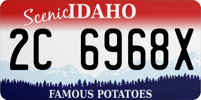 ID license plate 2C6968X