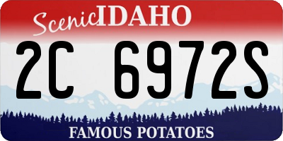 ID license plate 2C6972S