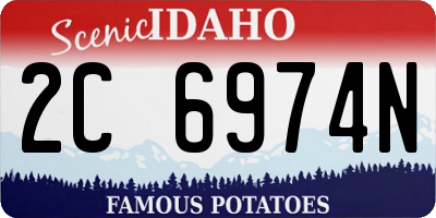 ID license plate 2C6974N