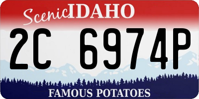 ID license plate 2C6974P