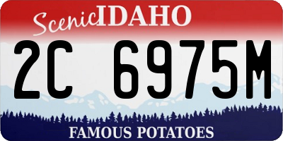 ID license plate 2C6975M
