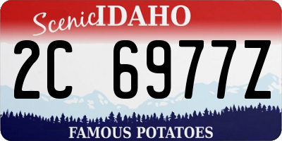 ID license plate 2C6977Z