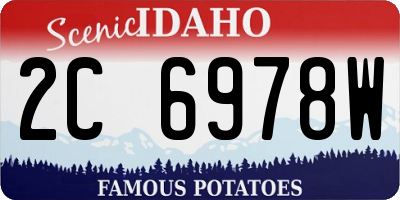 ID license plate 2C6978W