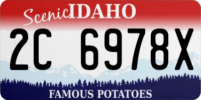 ID license plate 2C6978X