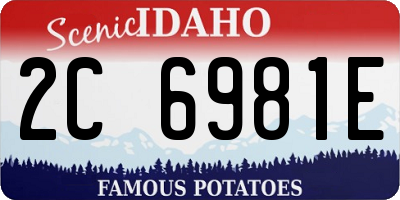 ID license plate 2C6981E