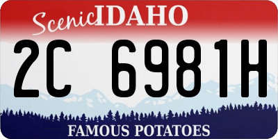 ID license plate 2C6981H