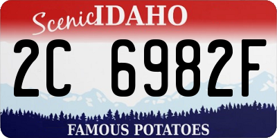 ID license plate 2C6982F