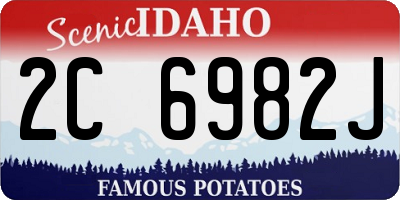 ID license plate 2C6982J