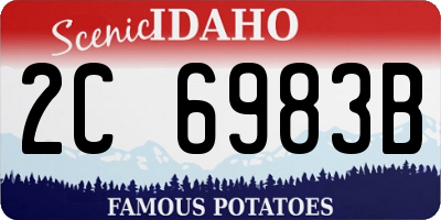 ID license plate 2C6983B