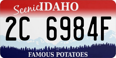 ID license plate 2C6984F