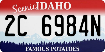 ID license plate 2C6984N