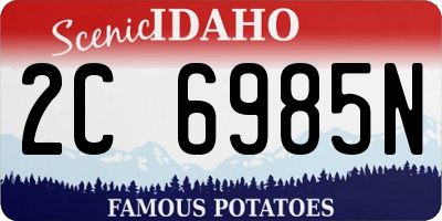 ID license plate 2C6985N