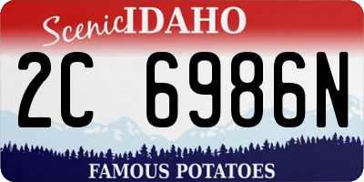 ID license plate 2C6986N
