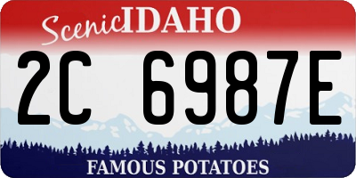 ID license plate 2C6987E