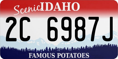 ID license plate 2C6987J