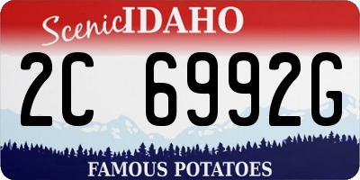 ID license plate 2C6992G