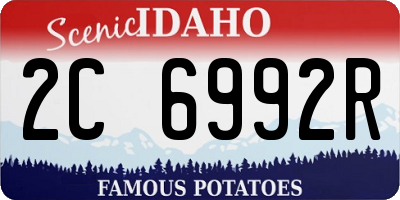 ID license plate 2C6992R