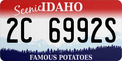 ID license plate 2C6992S