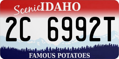 ID license plate 2C6992T