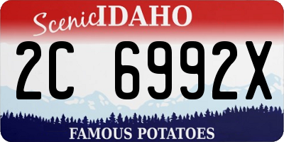ID license plate 2C6992X