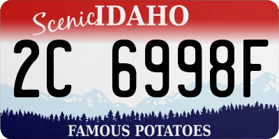 ID license plate 2C6998F