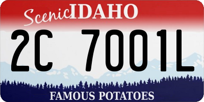 ID license plate 2C7001L