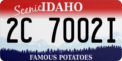 ID license plate 2C7002I
