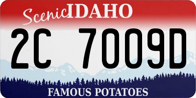 ID license plate 2C7009D
