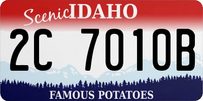ID license plate 2C7010B