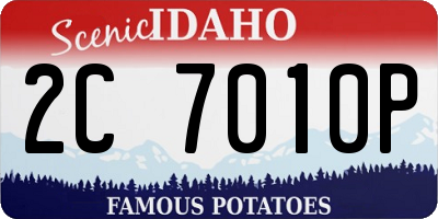 ID license plate 2C7010P