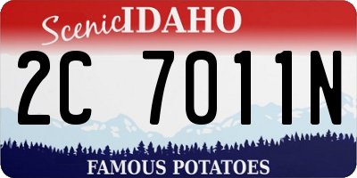 ID license plate 2C7011N